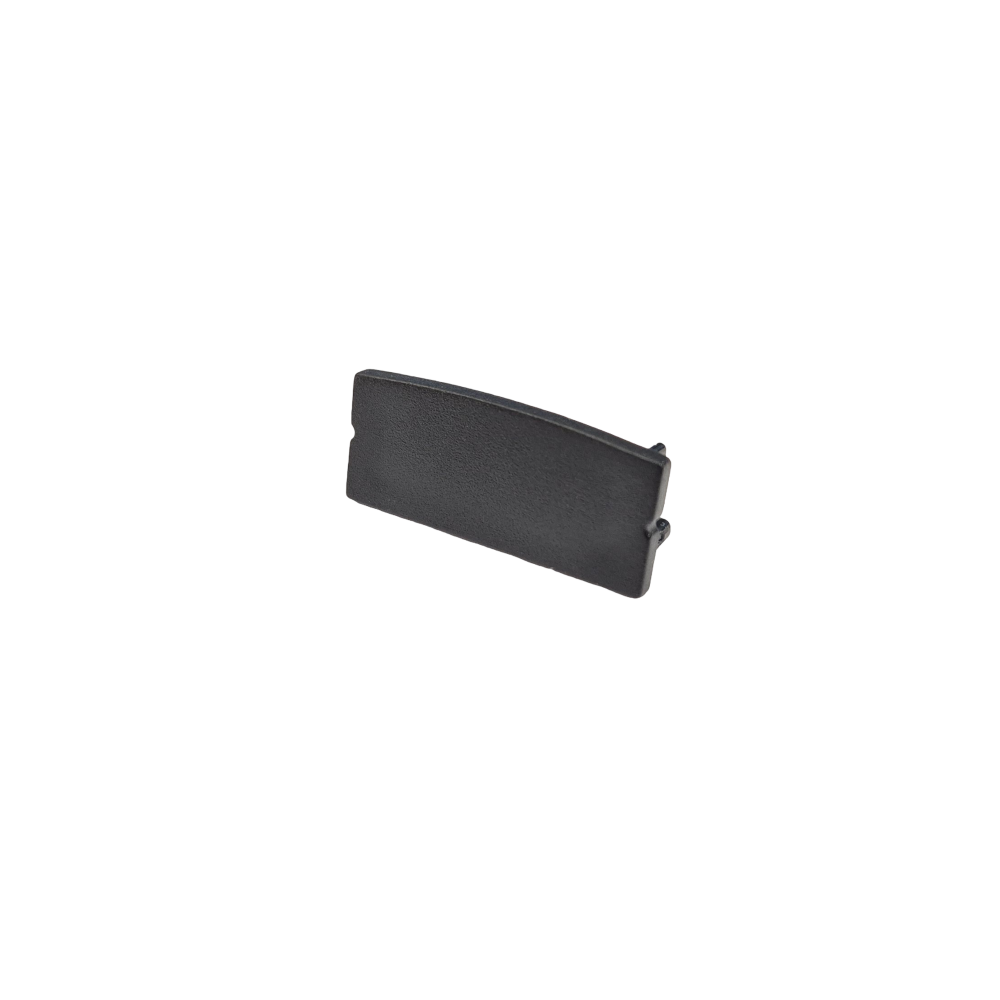 Capac terminal negru pentru profil aluminiu banda LED SURFACE 3, fara orificiu, 1 bucata