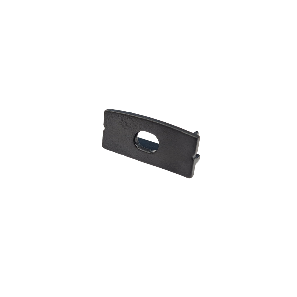 Capac de Capat Profil Banda LED SURFACE 3, Negru, cu Gaura pentru Cablu, LP103B-END-HOLE