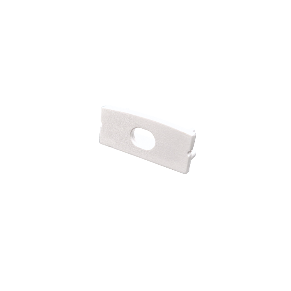 Capac de Capat Profil Banda LED SURFACE 3, Alb, cu Gaura pentru Cablu, LP103W-END-HOLE