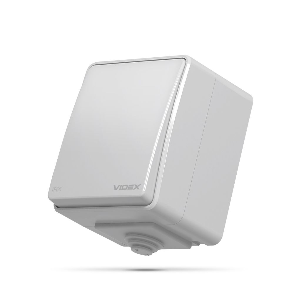 External switch 1 gang IP65 gray VIDEX BINERA