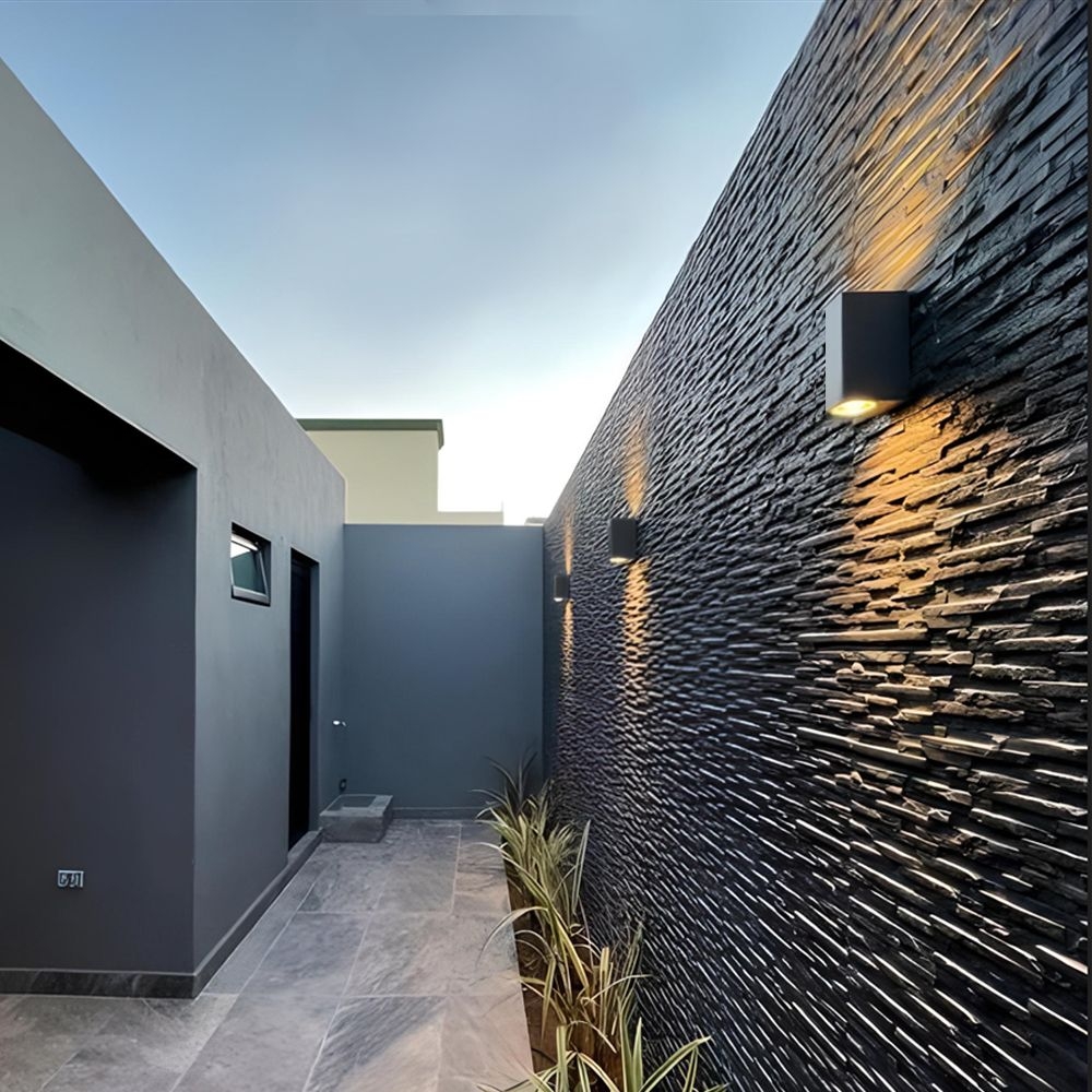 Aplica perete iluminat fatada bilaterala VIDEX-2XGU10-ARON-GRAY