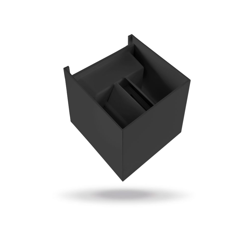 Aplica perete iluminat fatada bilaterala VIDEX-6W-ERIC-BLACK
