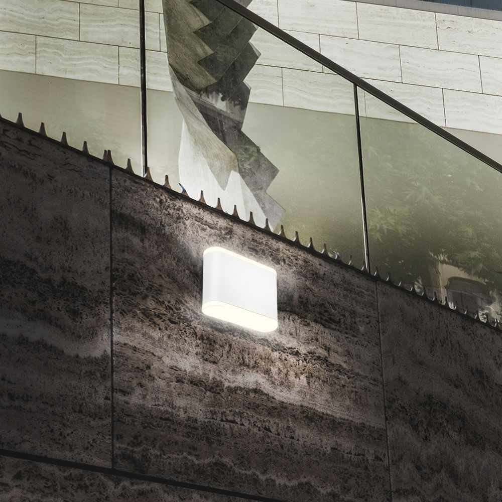 Aplica perete iluminat fatada bilaterala VIDEX-6W-EVAN-ALB