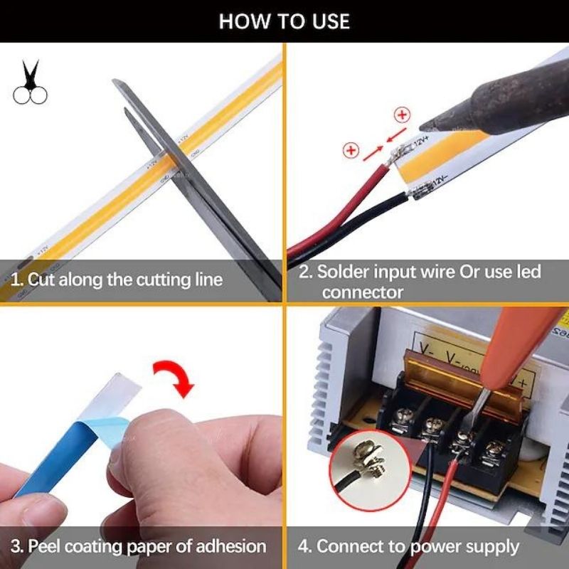 Banda Led COB 12W/1ML-1200Lm, 4000K IP44