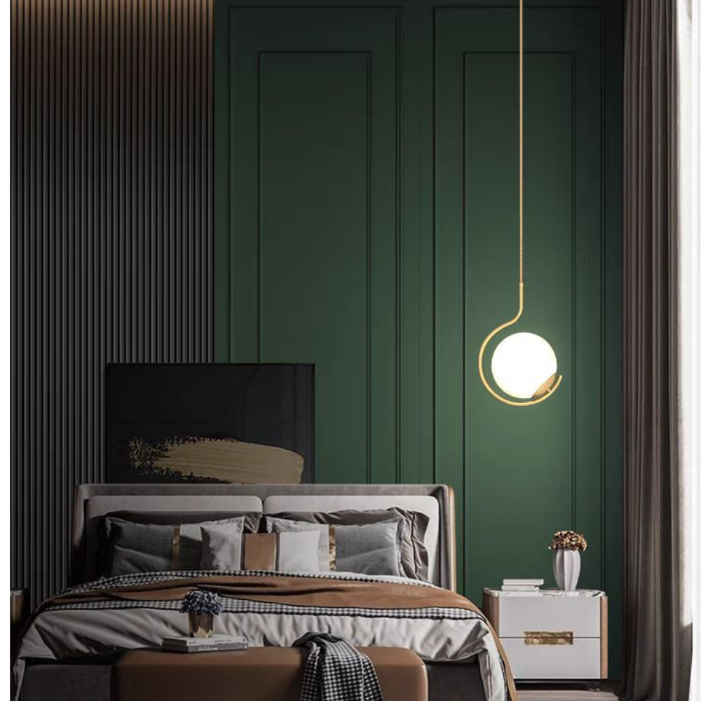 Lustra pe cablu Dashing Glow, stil minimalist, auriu, E27, max 60W