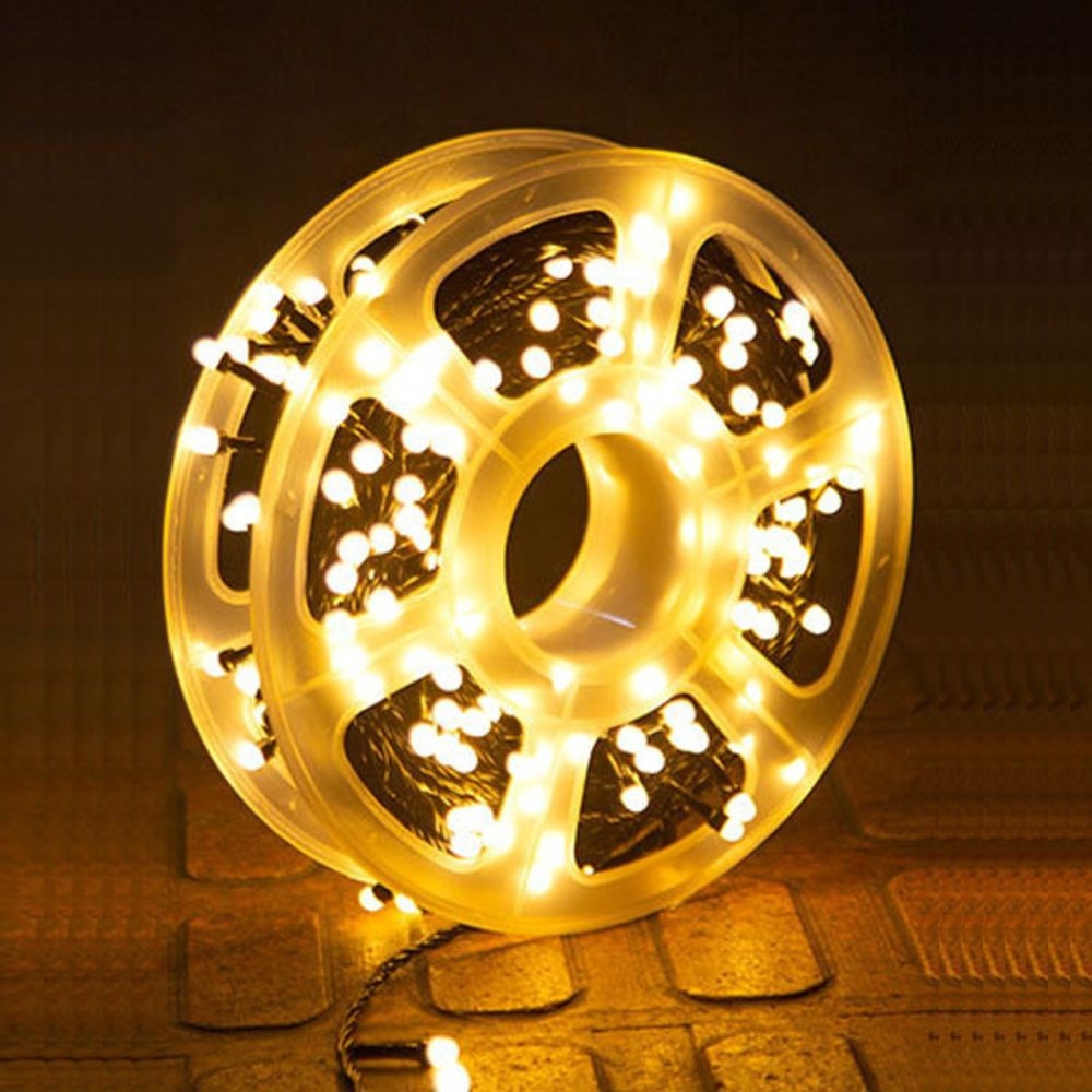 Instalatie brad LED alb calda 50m, 500 LED, geam laptos