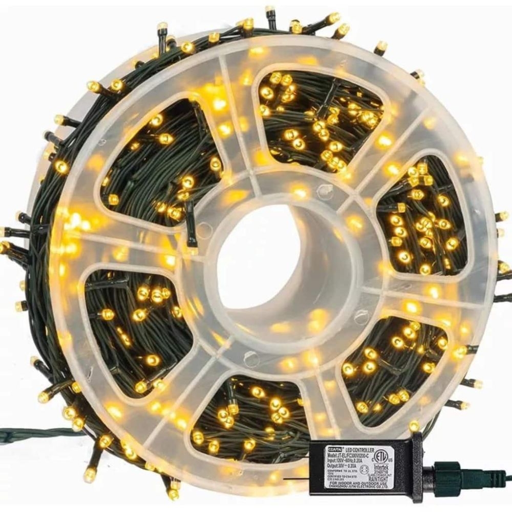 Instalatii brad LED lumina calda 3000K, 50m, rola, 240 LED, 8 efecte iluminare