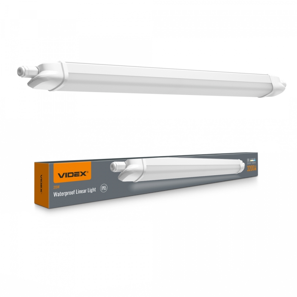 Lampa liniara LED interconectabila 20W 0.6m IP65 5000K 3200lm VIDEX