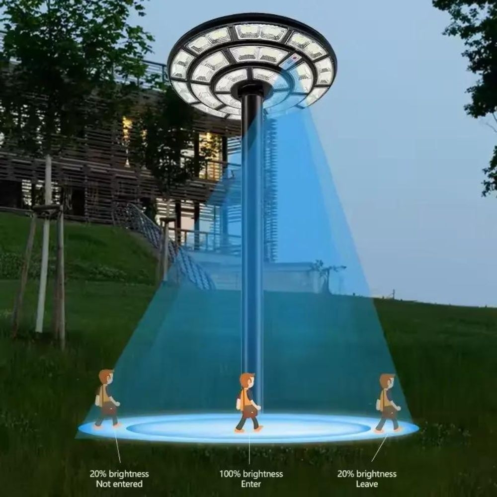 Lampa Solara UFO 300W, 4M cu panou solar si telecomanda 6500K