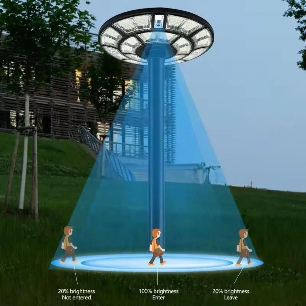 Lampa Solara UFO 400W, 4M cu panou solar si telecomanda 6500K