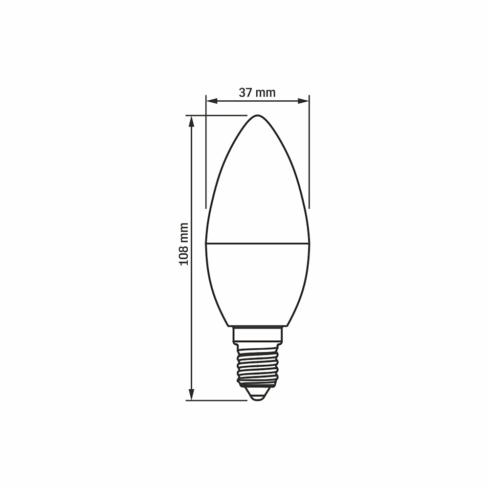 Bec LED lumanare VIDEX-E14-C37-7W-WW