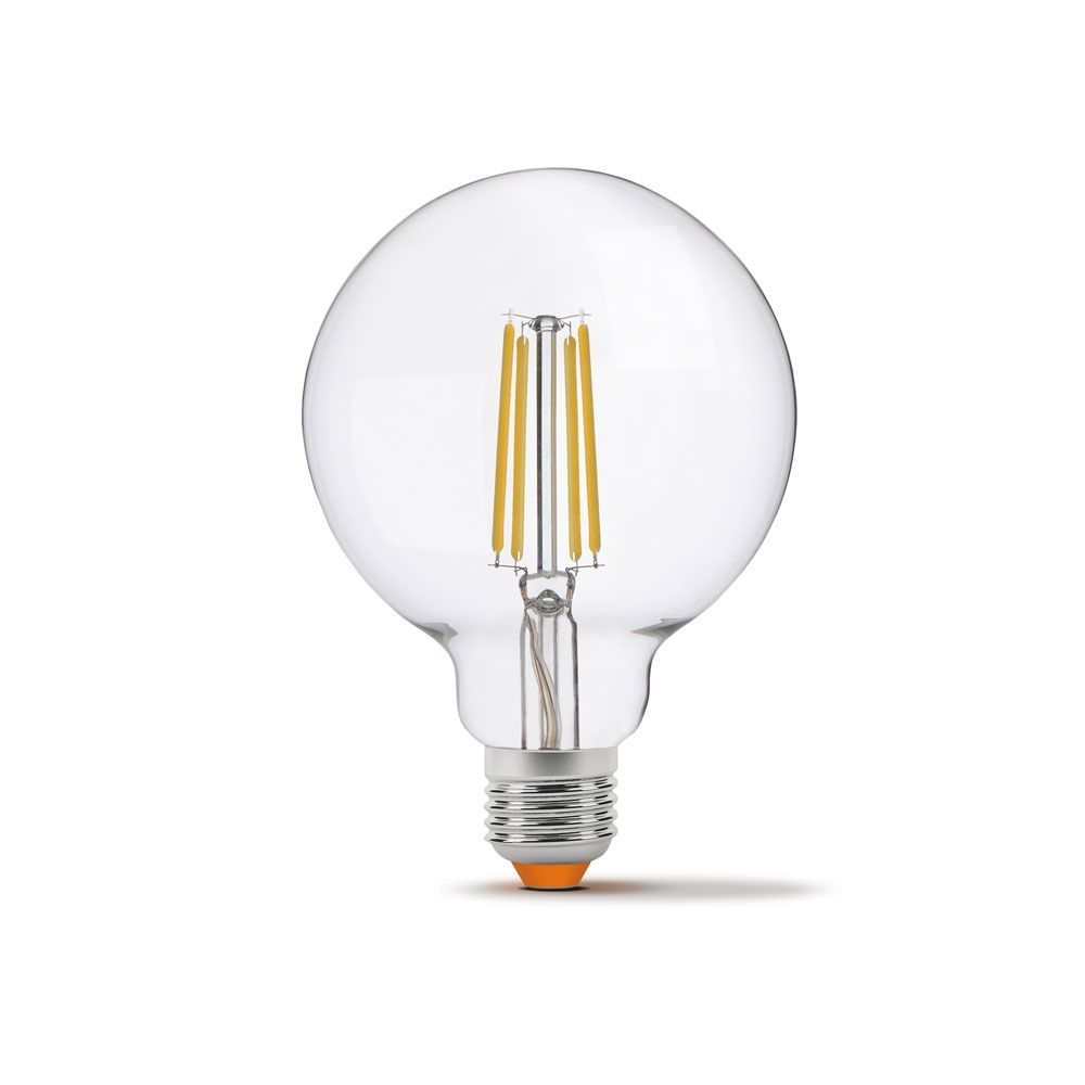 Bec LED filament decorativ VIDEX-E27-G95-7W-FIL-DIM-NW