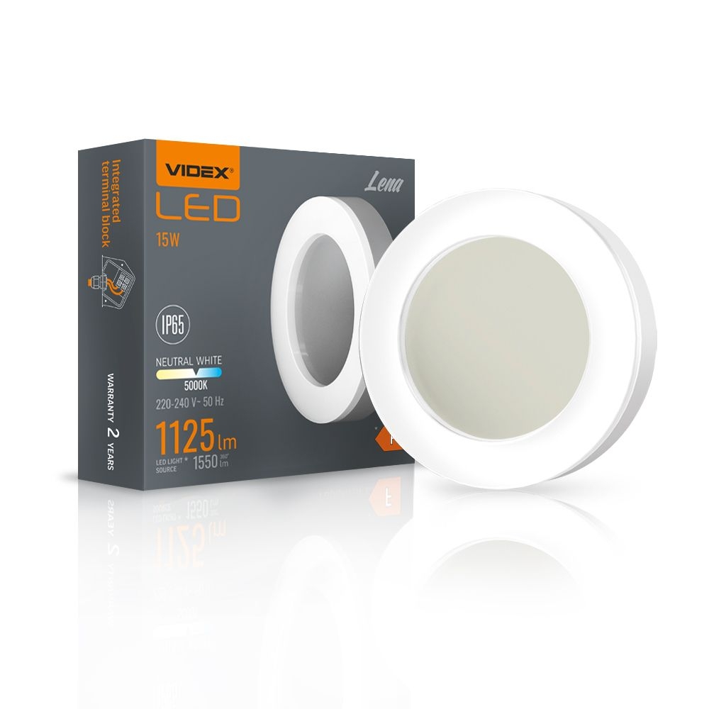 Aplica LED de exterior VIDEX-BULKHEAD-LED-LENA-15W-NW