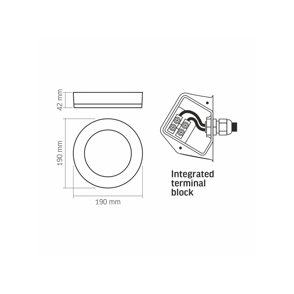 Aplica LED de exterior VIDEX-BULKHEAD-LED-LENA-15W-NW