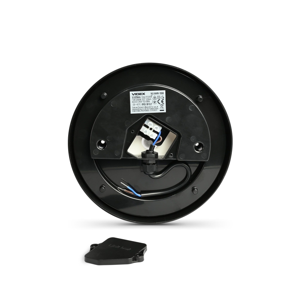 Aplica LED de exterior VIDEX-BULKHEAD-LED-LENA-BLACK-15W-NW