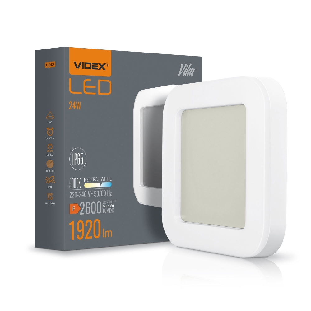 Aplica LED de exterior VIDEX-BULKHEAD-LED-VIKA-24W-NW