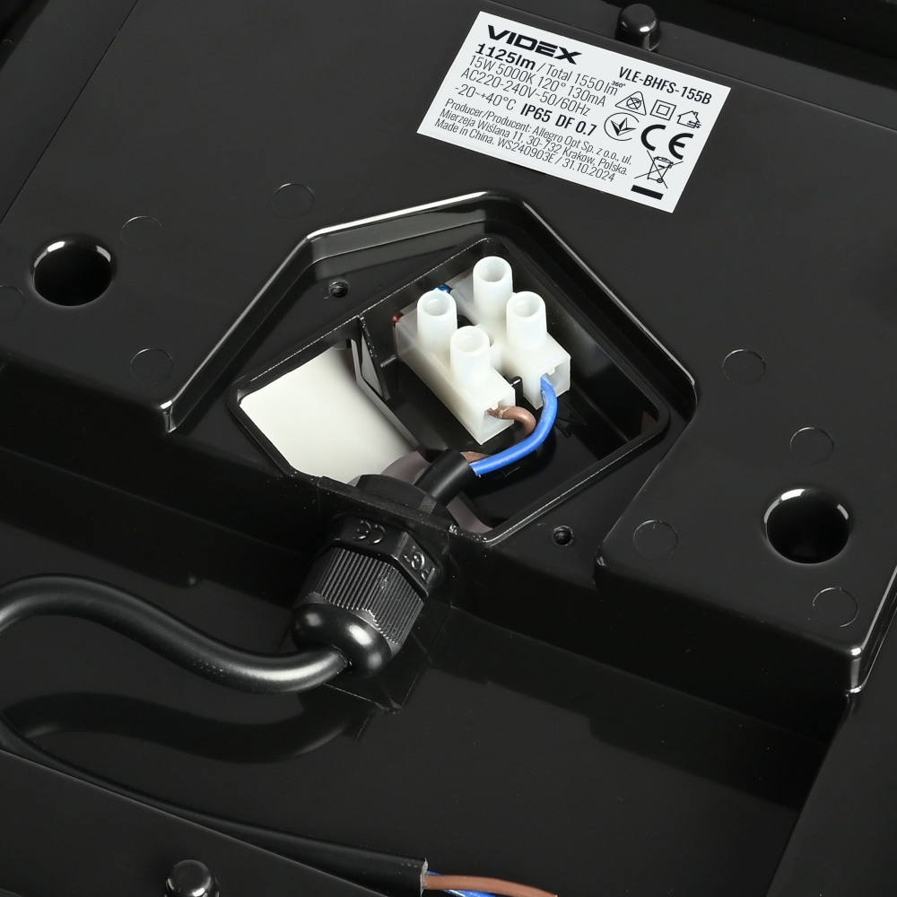 Aplica LED de exterior VIDEX-BULKHEAD-LED-VIKA-BLACK-15W-NW