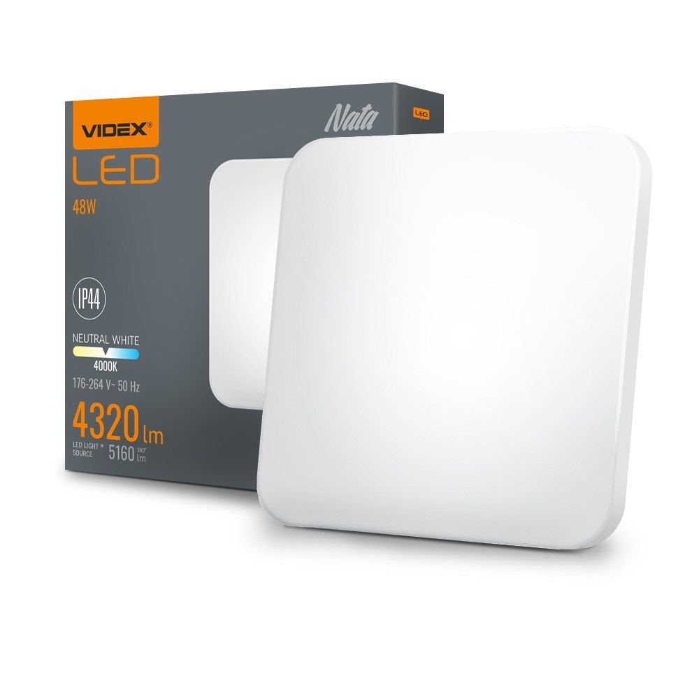 Plafoniera LED IP44 VIDEX-CLS-NATA-48W-NW