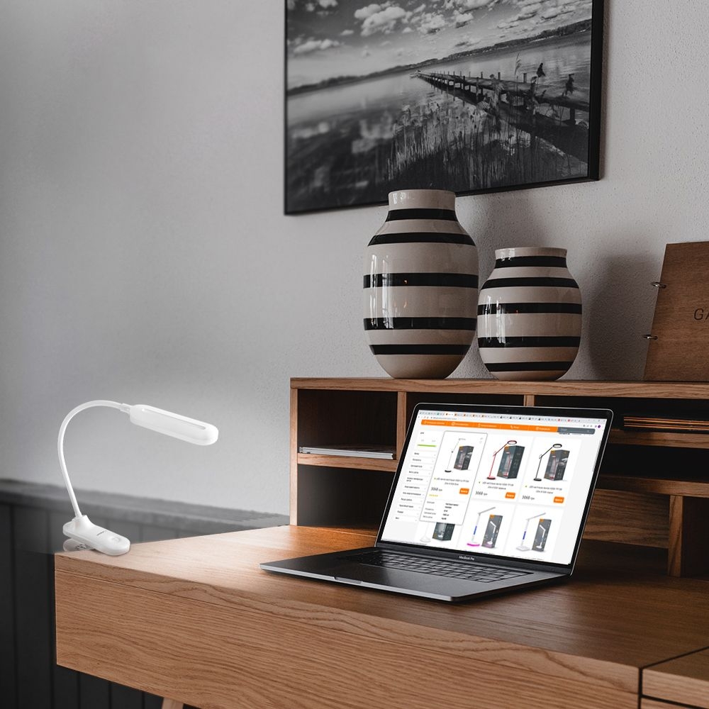 Lampa de birou intensitate reglabila LED VIDEX-DESK-LAMP-HELSINKI-WHITE