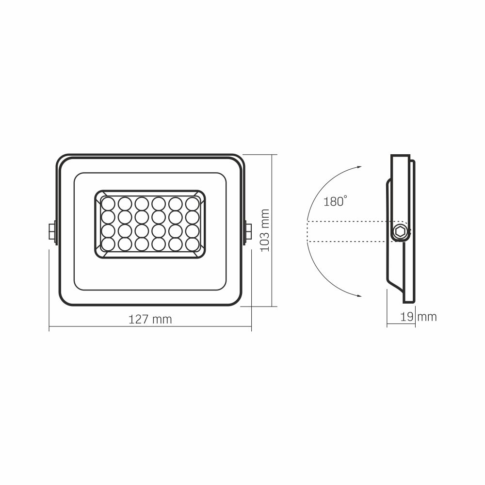 Proiector LED VIDEX-FLOOD-LED-LUCA-20W-NW