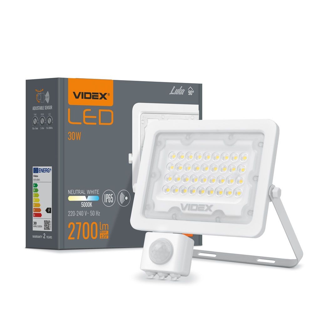 Proiector LED VIDEX-FLOOD-LED-PIR-LUCA-30W-NW