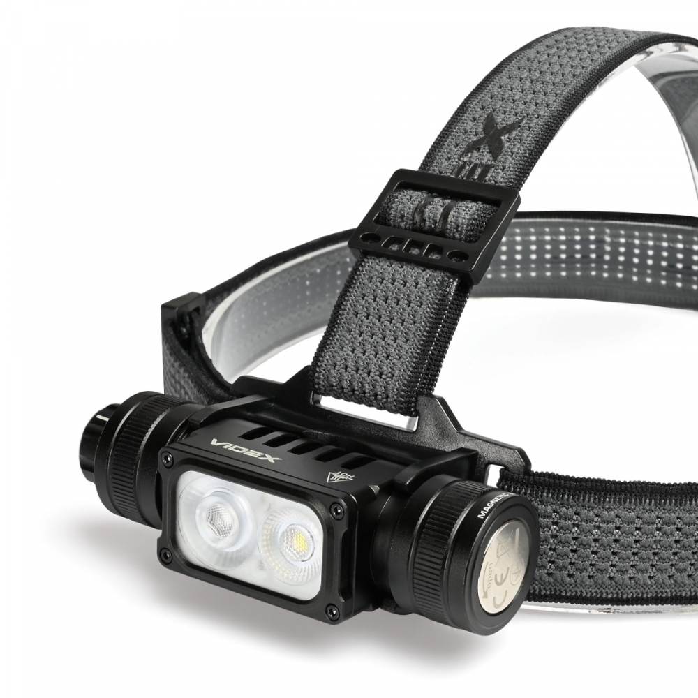 Lanterna frontala LED Videx VLF-H066A, 2000Lm, 5000K, reincarcabila USB-C, IP67