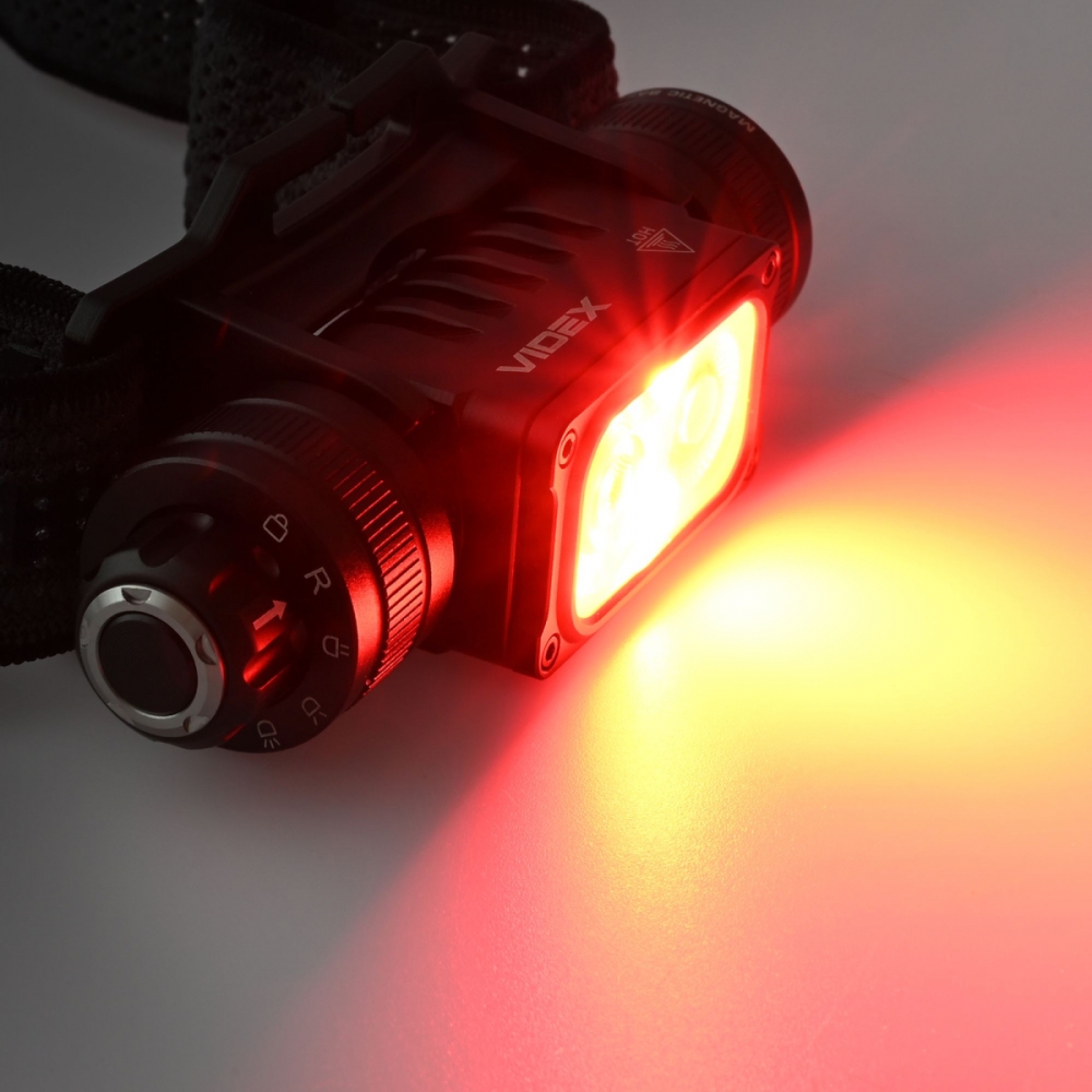 Lanterna frontala LED Videx VLF-H066A, 2000Lm, 5000K, reincarcabila USB-C, IP67