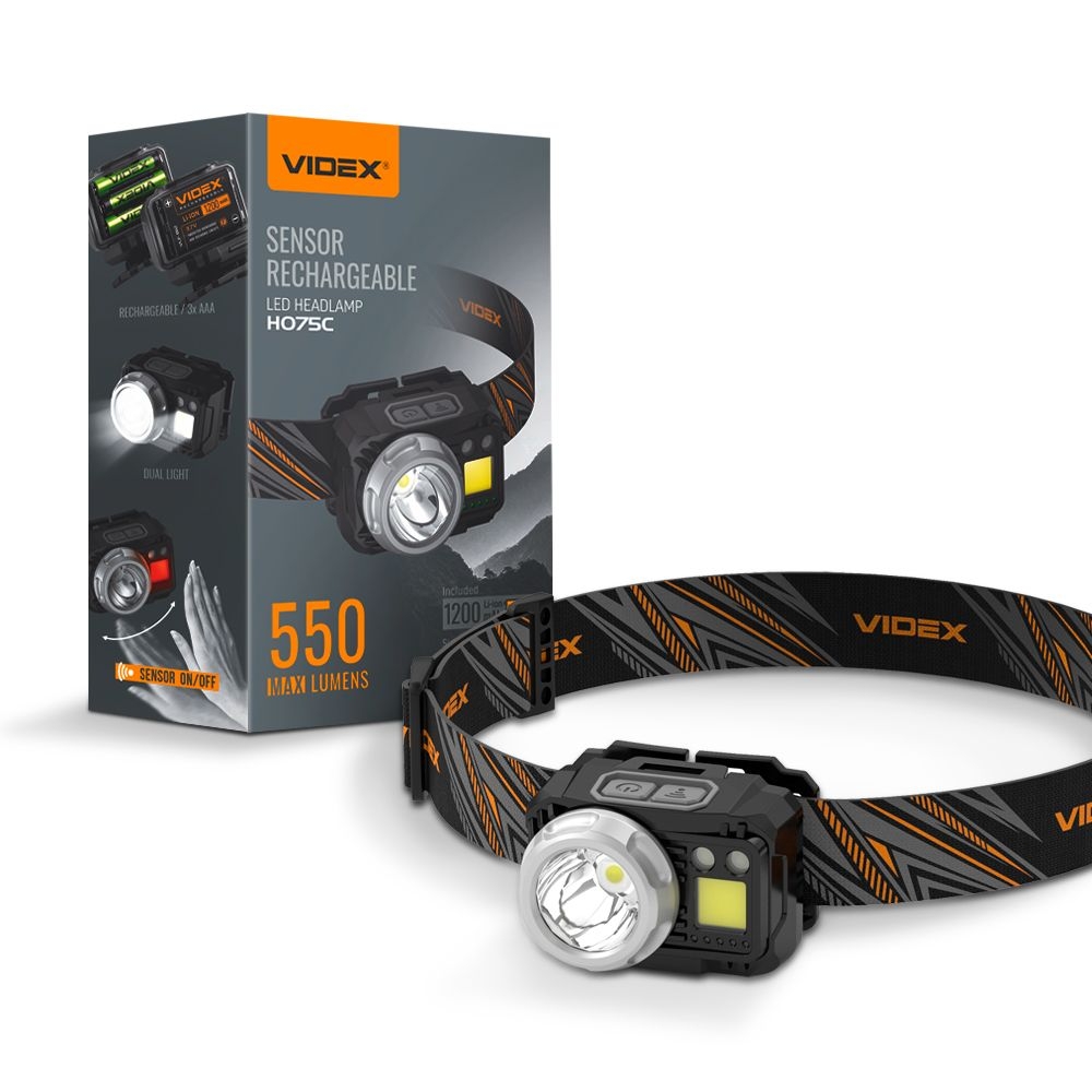 Lanterna LED pentru cap VIDEX VLF-H075C 550Lm 5000K cu LED