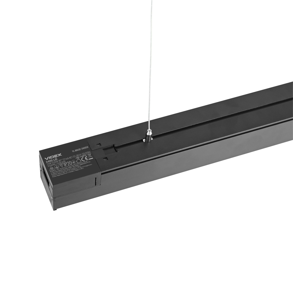 Lampa liniara interconectabila LED VIDEX 24W 0.6М 5000K 2400Lm Negru