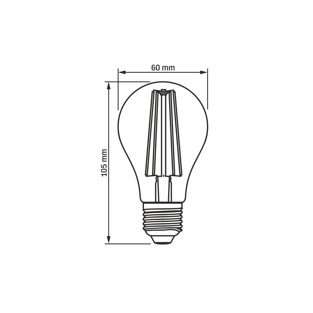 Bec LED pentru cresterea plantelor VIDEX-E27-A60-8W-FITO