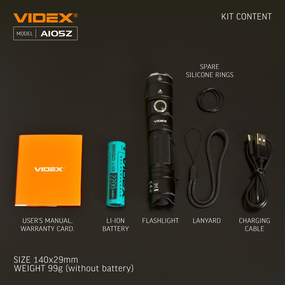 Lanterna portabila cu LED VIDEX VLF-A105Z 1200Lm 5000K