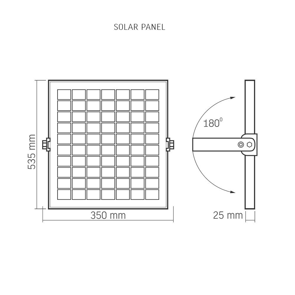 Proiector LED Solar VIDEX-FLOOD-LED-SOLAR-GELIO-100W-NW