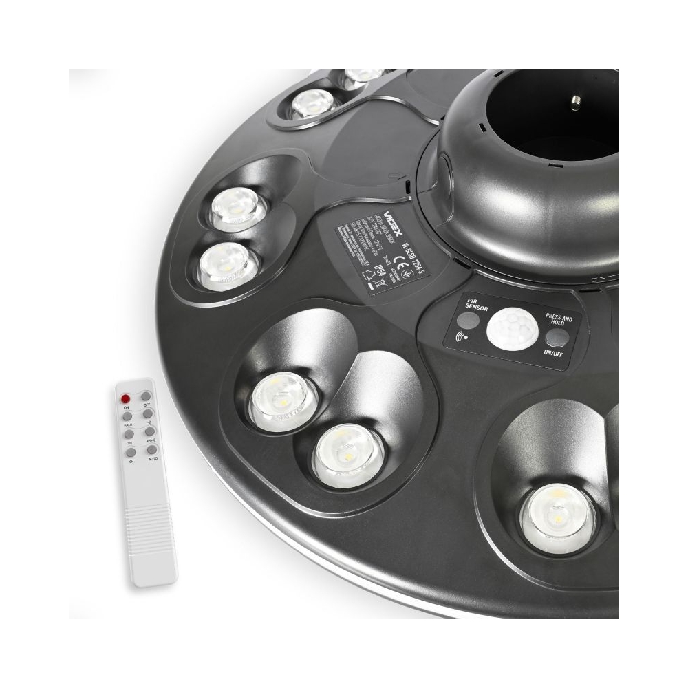 Lampa solara LED pentru parc cu senzor de miscare VIDEX VL-GLSO-1254-S