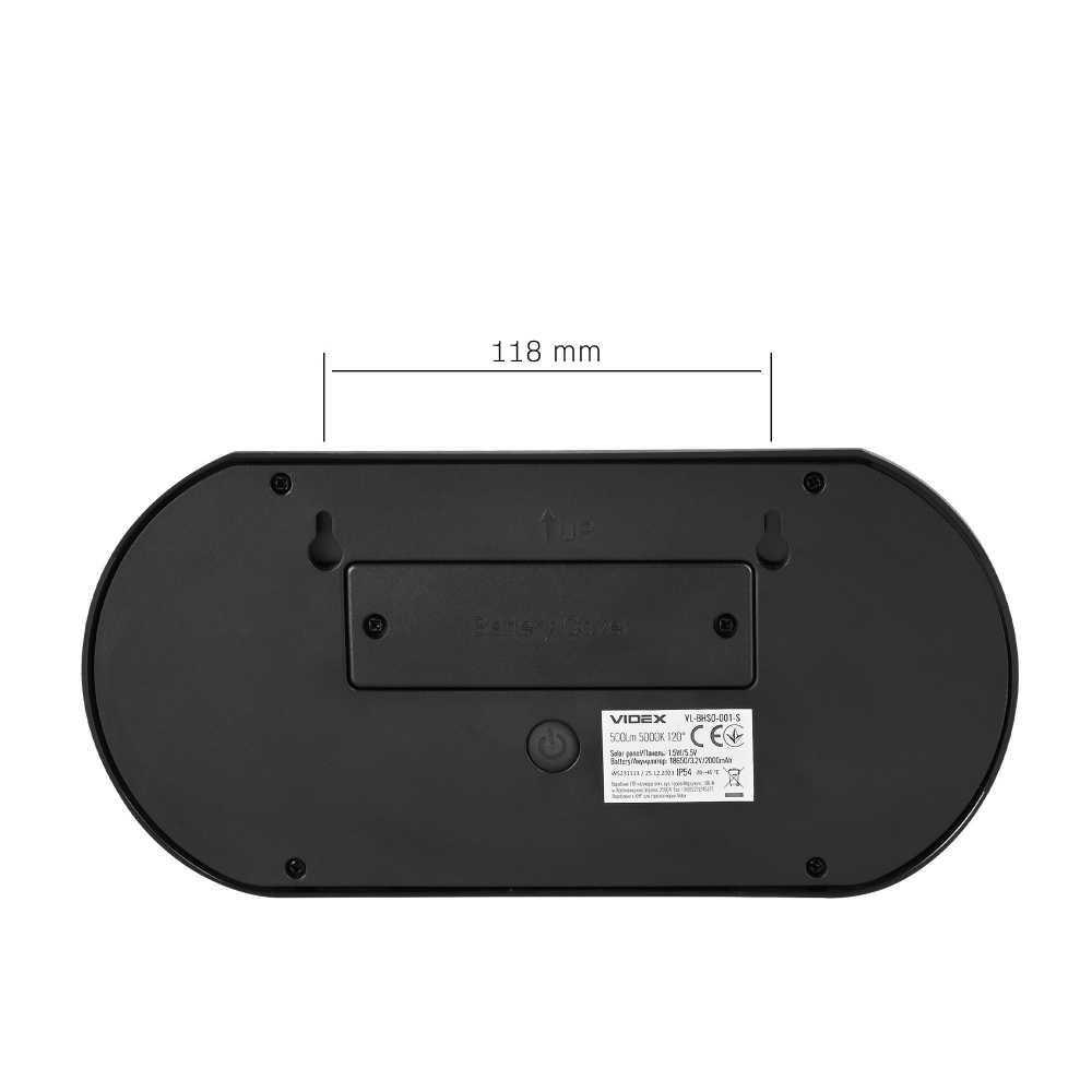 Lampa de perete solara LED cu senzor de miscare VIDEX VL-BHSO-001-S 500Lm 5000K