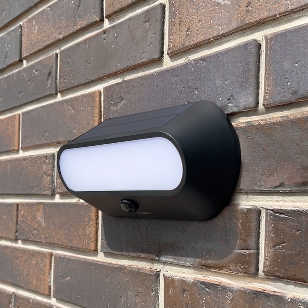 Lampa de perete solara LED cu senzor de miscare VIDEX VL-BHSO-001-S 500Lm 5000K