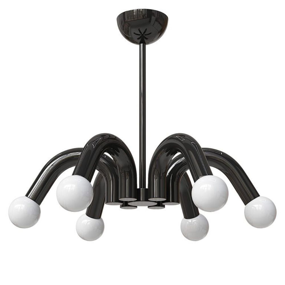 Lustră modernă HESTER negru 6xE27 metal 650x540 mm DL75D079B