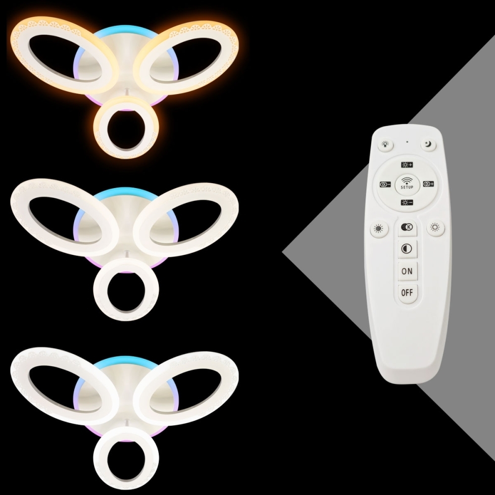 Lustra led 3 Ellipse 88W model ACR-8063RGB