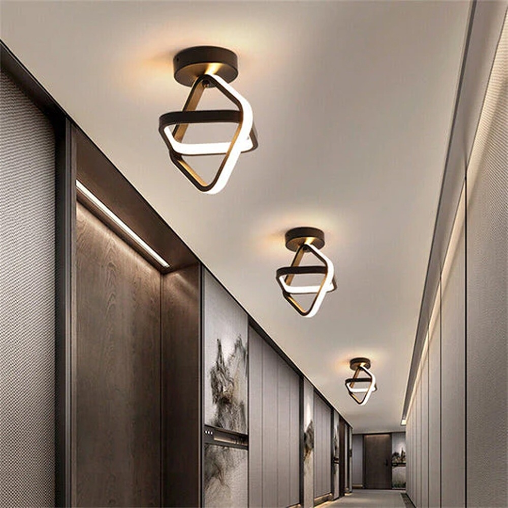 Lustra LED, 3 Tipuri De Lumina, 48W, Negru