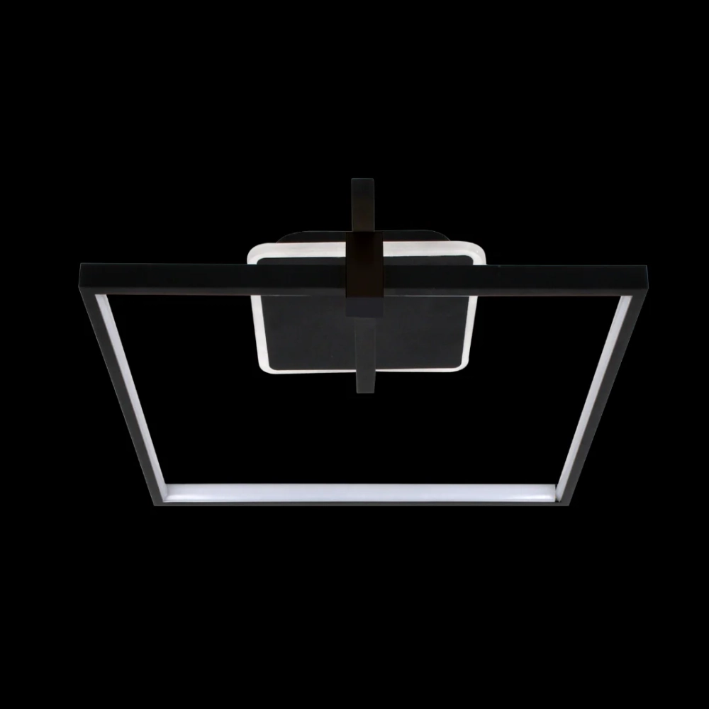 Lustra LED, Cu Telecomanda, 3000K/4000K/6500K, 55W, Negru