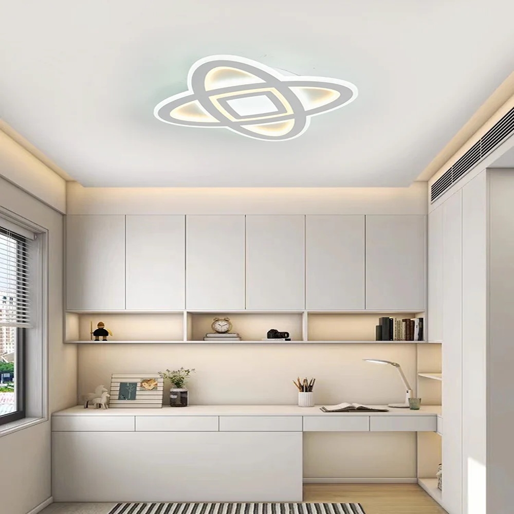 Lustra LED, Cu Telecomanda, Dimabila, 152W, Alb