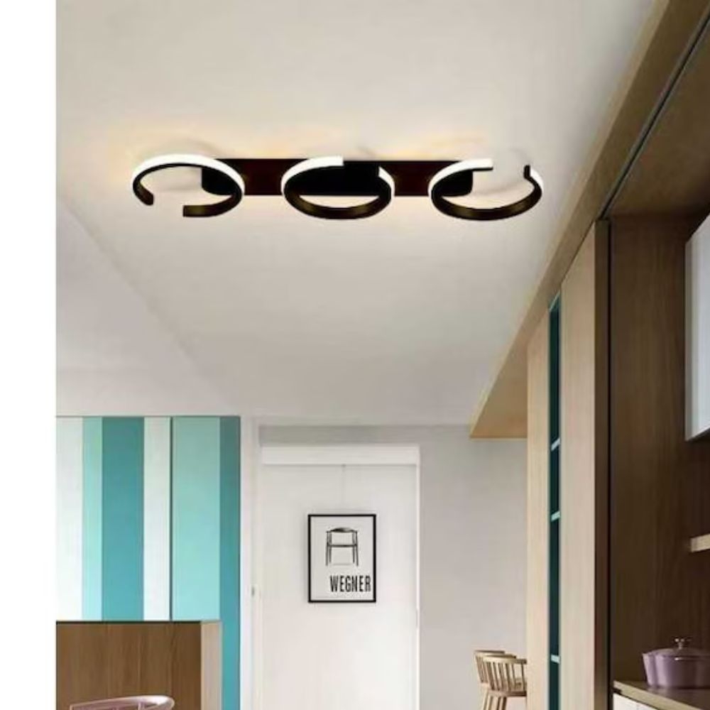 Lustra LED cu telecomanda FSL-G4098-3 BK 60W 3CCT aplicata