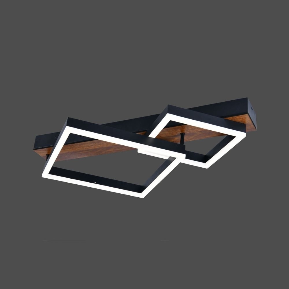 Lustra LED cu telecomanda FSL-G4212 72W 3CCT negru