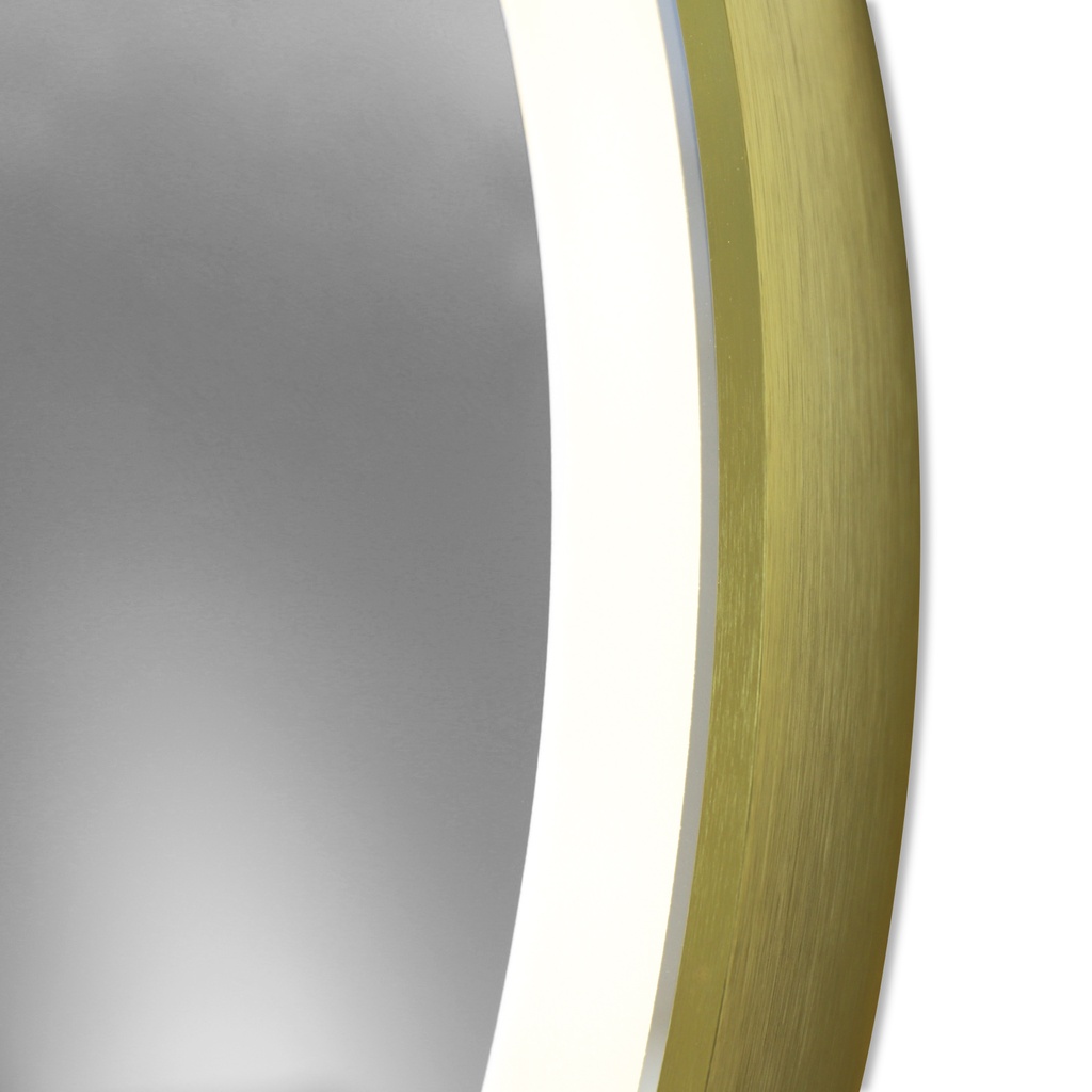 Nora Oglinda Baie 70cm Led si Dezaburire, cu Senzor Tactil, Touch, Rama Bronz Antichizat