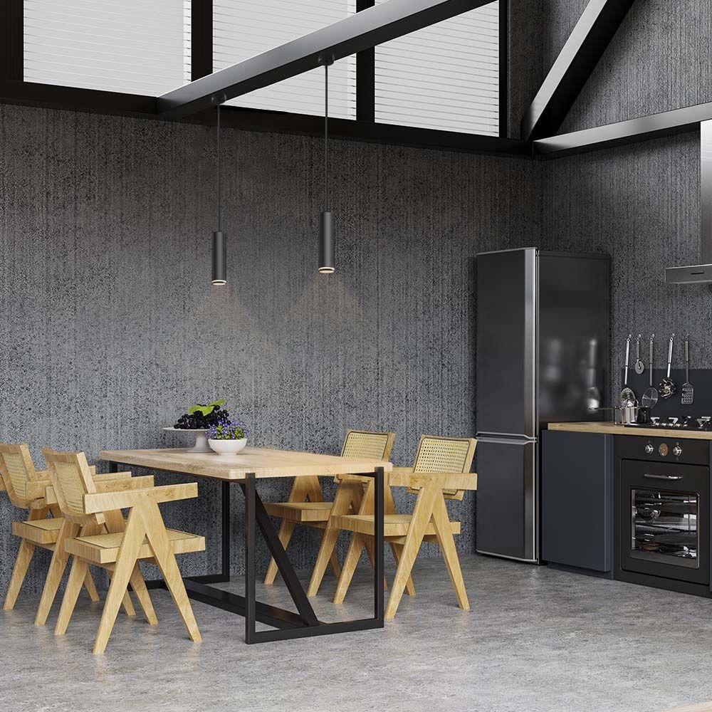 Lustra spot pendul VIDEX-GU10-TATUM-NEGRU