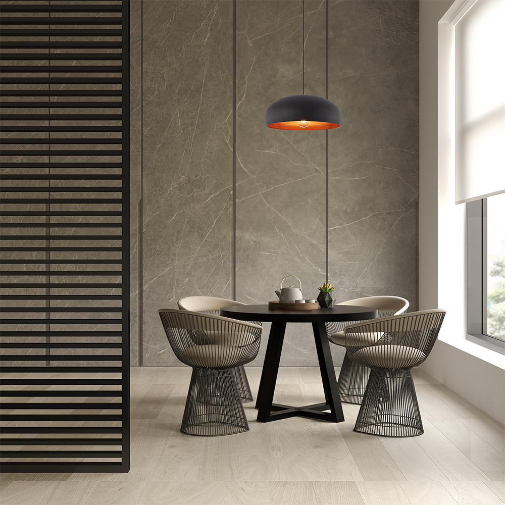 Pendul suspendat metal P007R-1H-1xE27, max 23W (Negru)