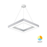 Plafoniera LED suspendata Blade SQR, 45W, 4.650 lm, 3in1, alba, 600 x 600 mm, Braytron