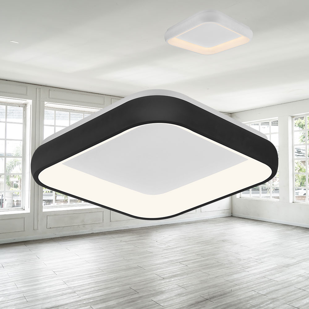 Plafoniera LED patrata 36w BELLA-MLS-SR 3CCT (Negru)