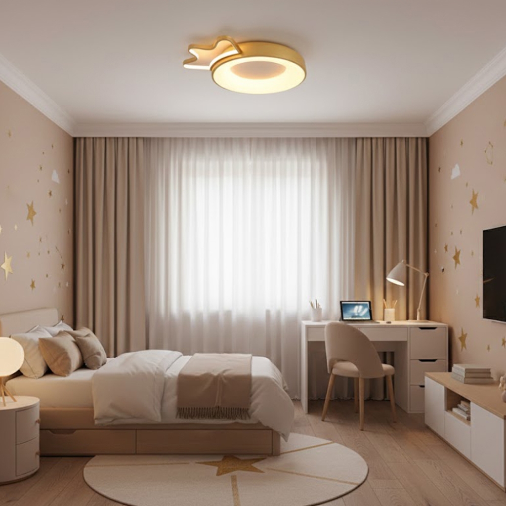 Lustra camera copil Led Golden Princess 100W 62cm