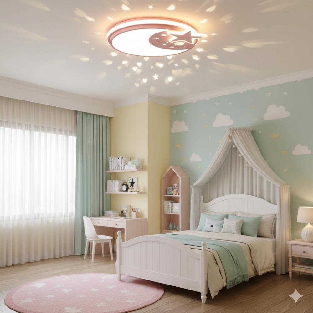 Lustra camera copil Led Celestial Whispers 100W 50cm