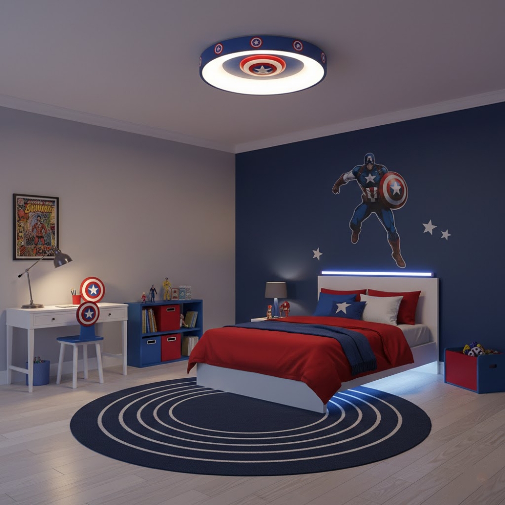 Lustra camera copil Led Capitan A 96W 47cm